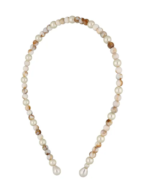 Pearls Hair Band in Cream color - MGCHB33