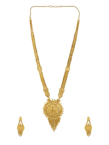 Traditional Forming Gold Long Necklace Set - A1120A