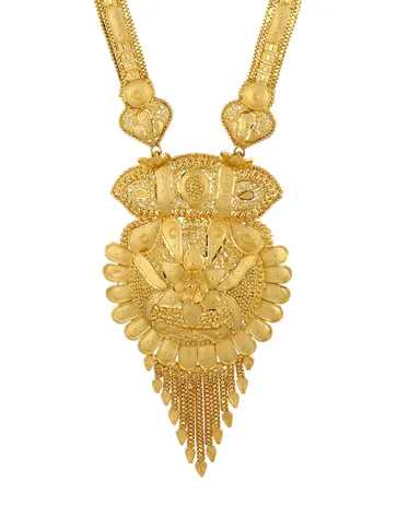 Traditional Forming Gold Long Necklace Set - A1112