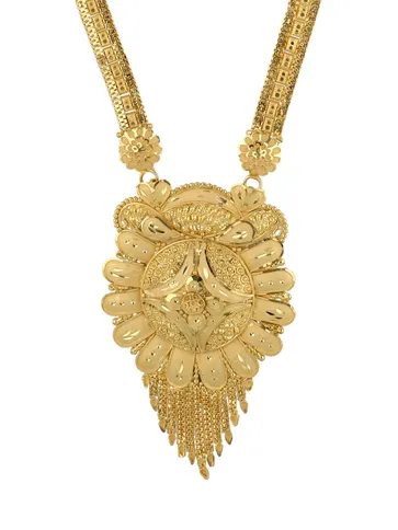 Traditional Forming Gold Long Necklace Set - A4308