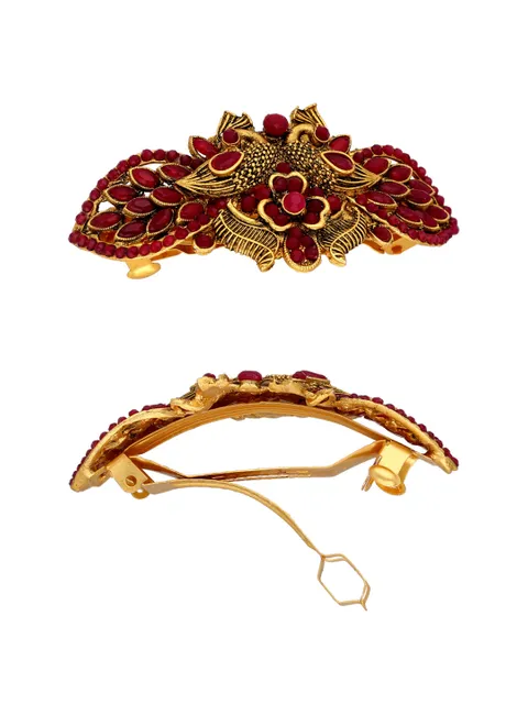 Antique Hair Clip in Gold finish - BAL2049