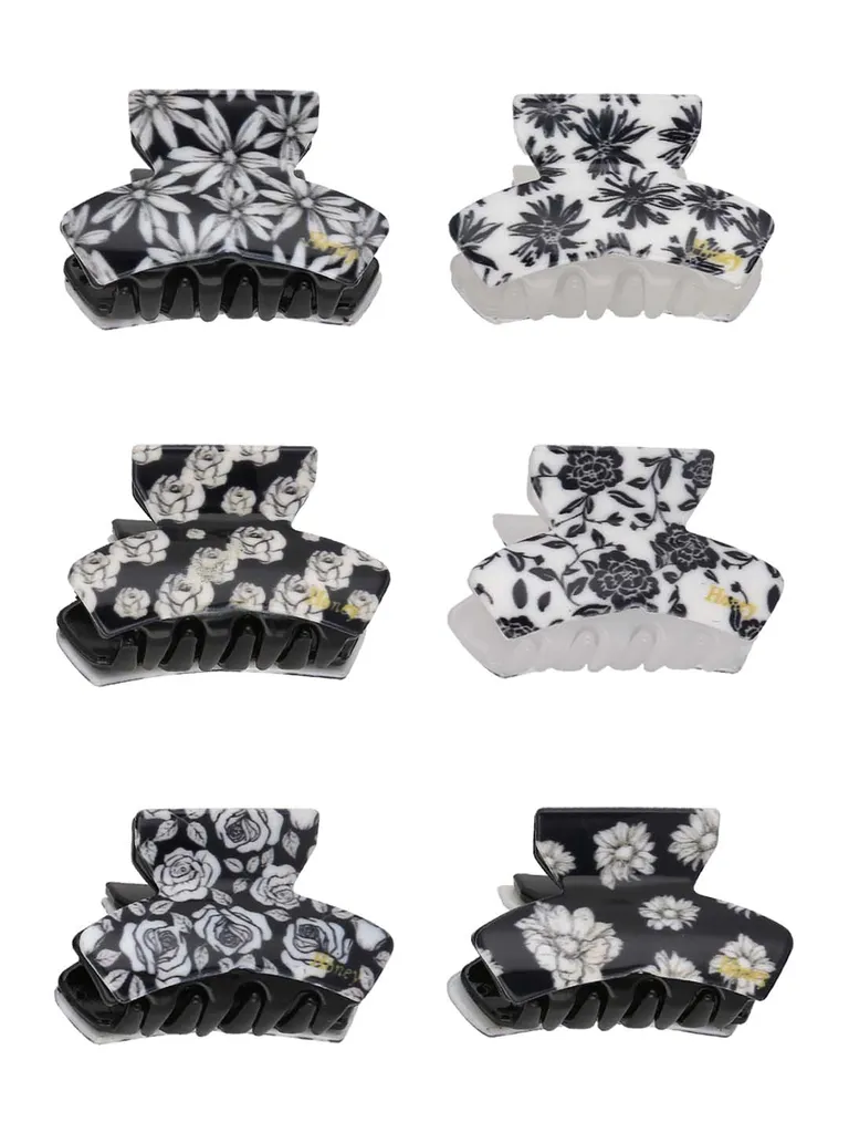 Honey Butterfly Clip in Black & White color - CNB40440