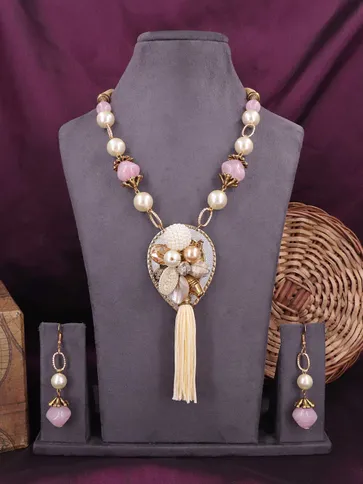Western Long Necklace Set in Gold finish - 605