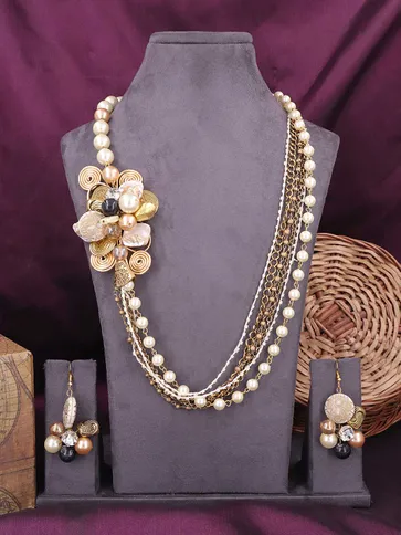 Western Long Necklace Set in Gold finish - 610