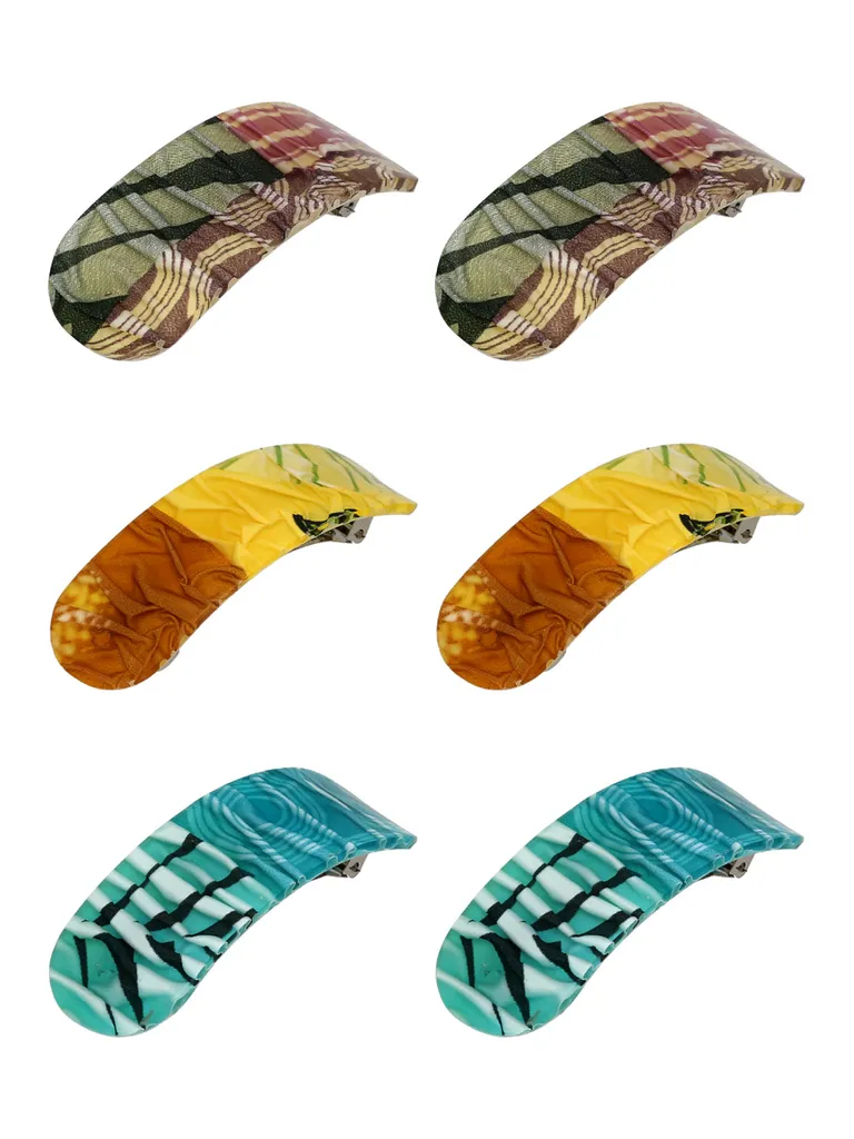 Printed Hair Clip in Assorted color - CNB40550