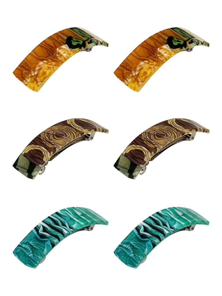 Printed Hair Clip in Assorted color - CNB40551