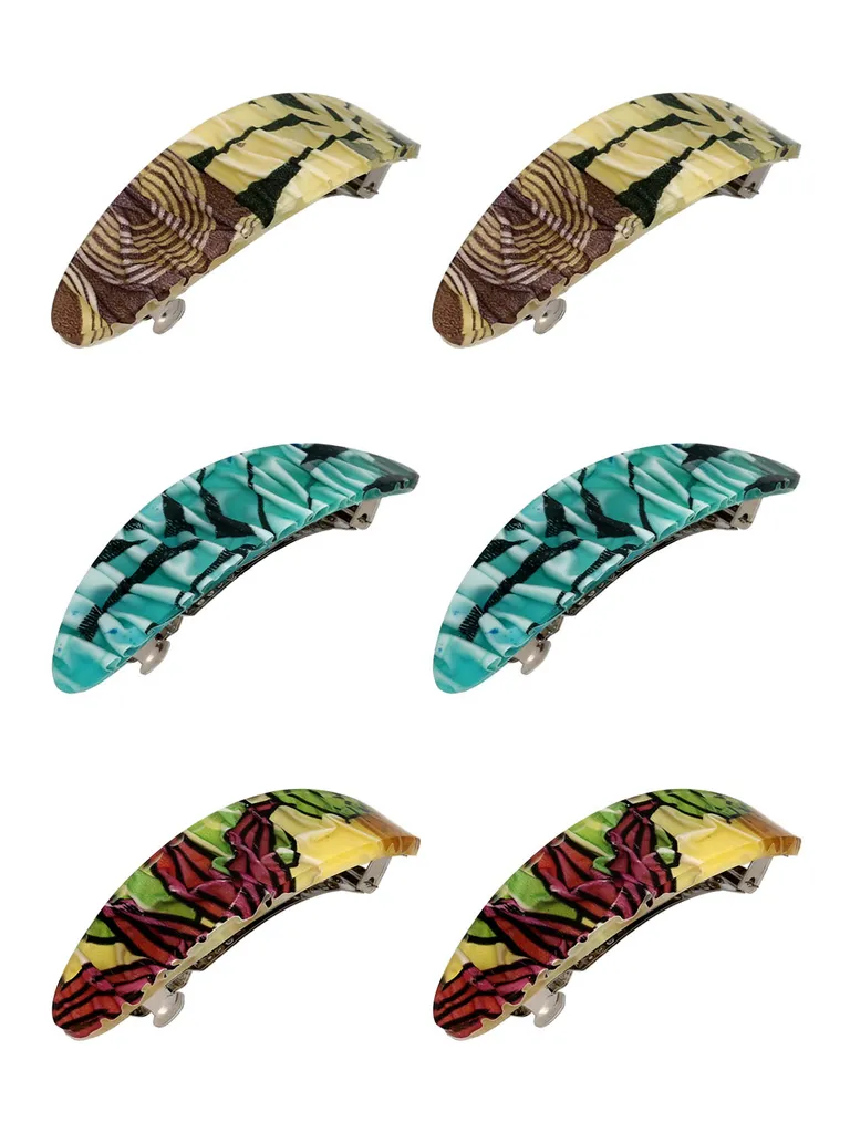 Printed Hair Clip in Assorted color - CNB40553