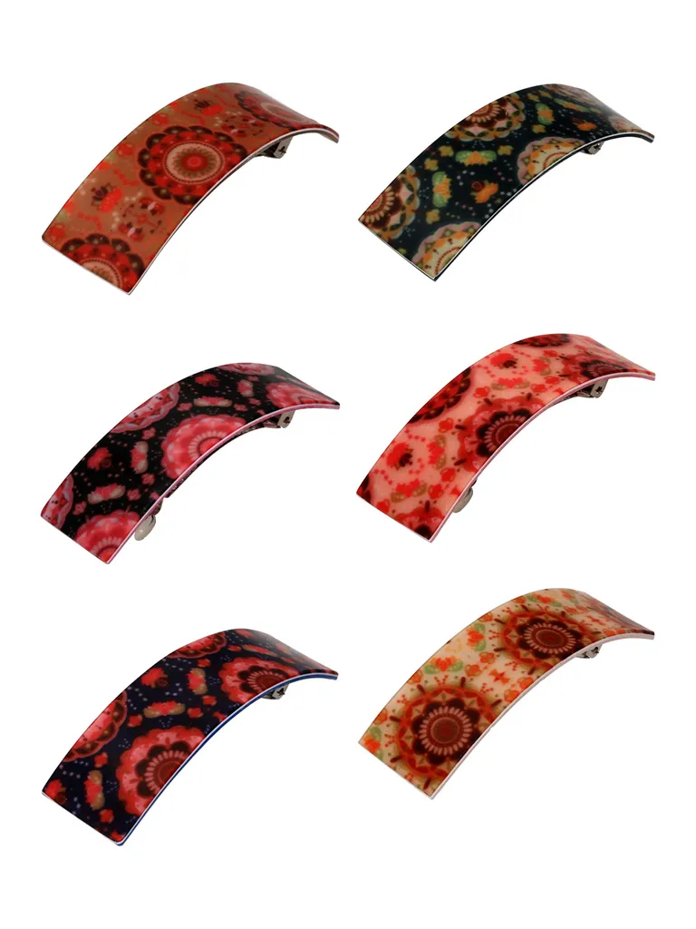 Printed Hair Clip in Assorted color - CNB40558
