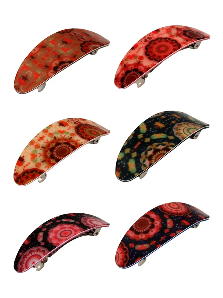 Printed Hair Clip in Assorted color - CNB40561