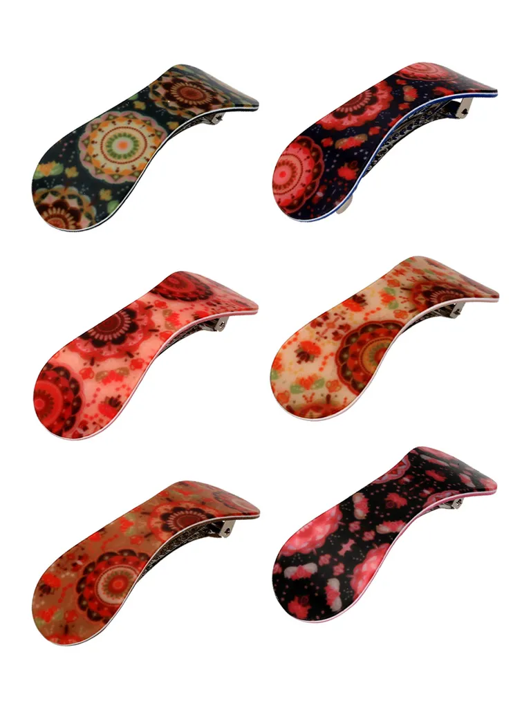 Printed Hair Clip in Assorted color - CNB40559