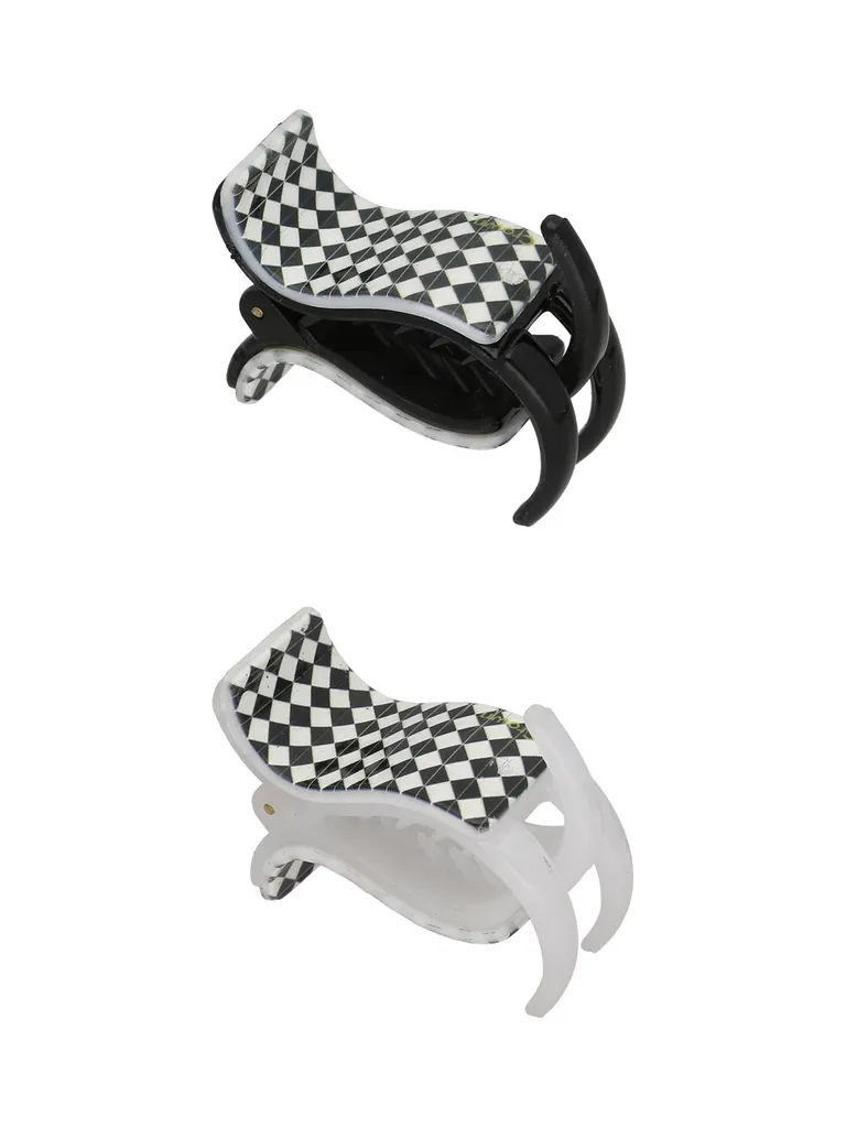Printed Butterfly Clip in Black & White color - CNB40564