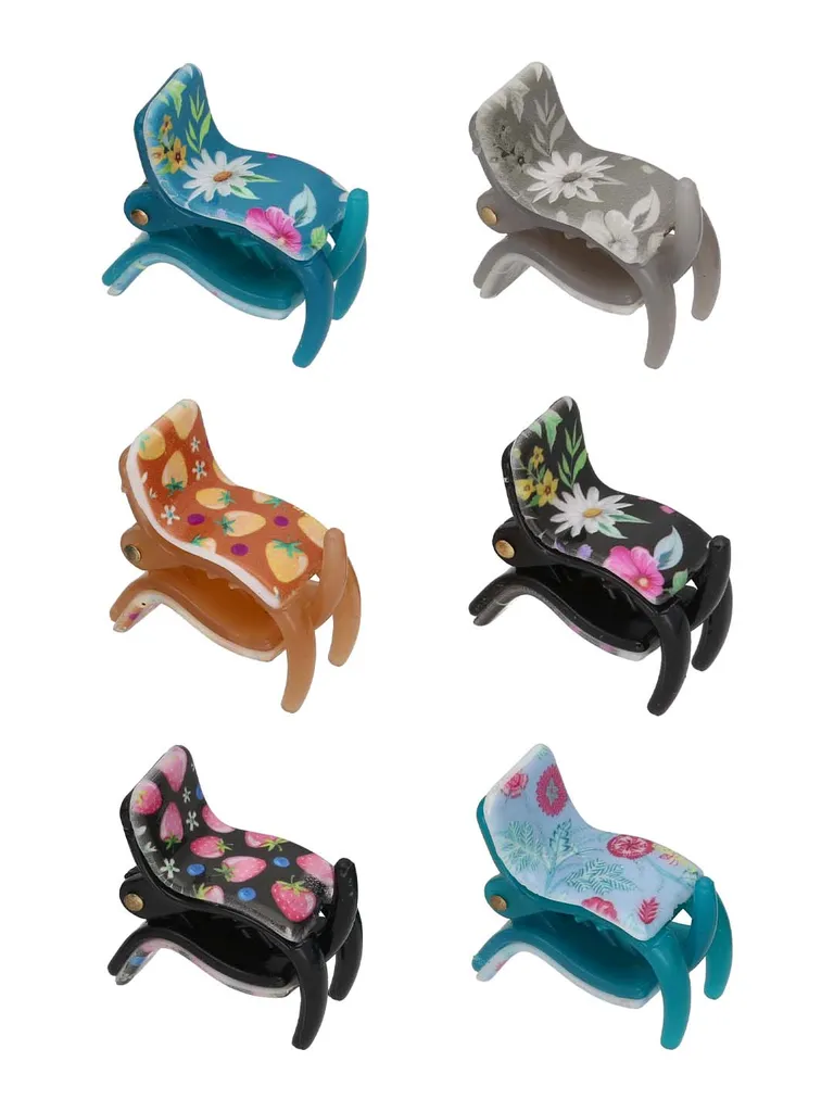 Printed Butterfly Clip in Assorted color - CNB40562