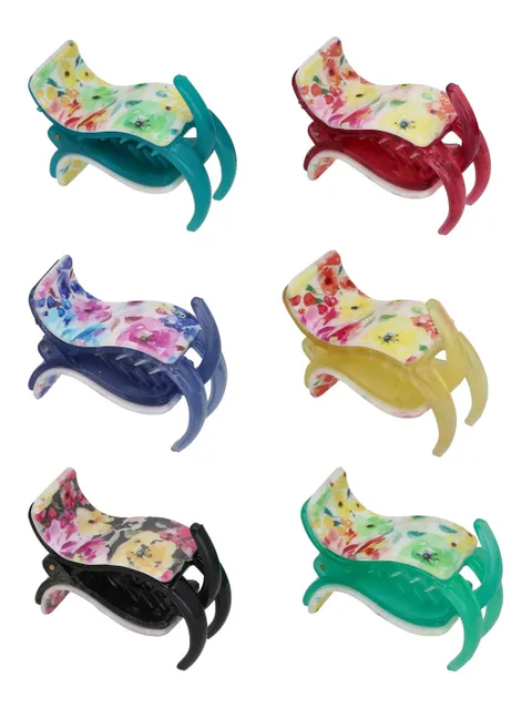 Printed Butterfly Clip in Assorted color - CNB40566