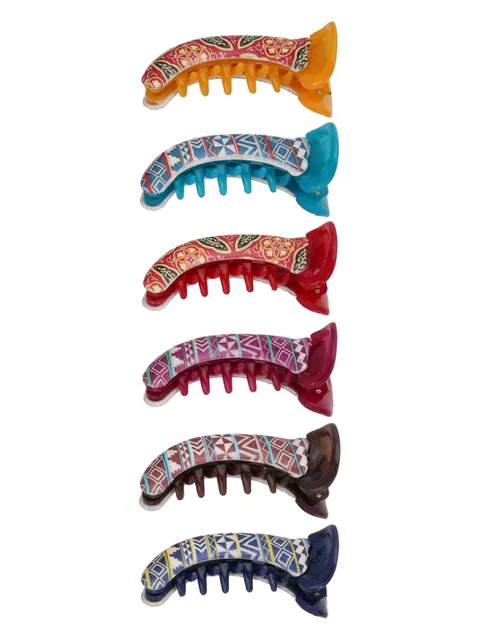 Printed Butterfly Clip in Assorted color - CNB40583