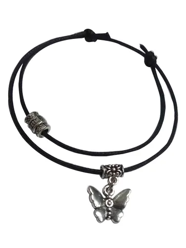 Western Thread Anklet in Black color - a256