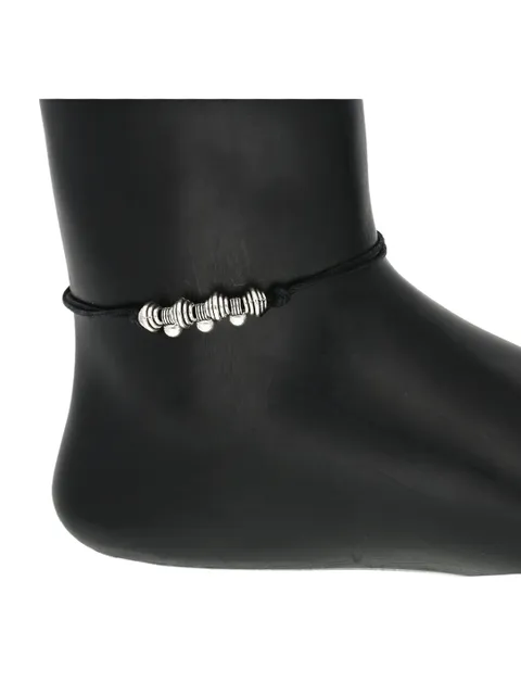 Western Thread Anklet in Black color - a271
