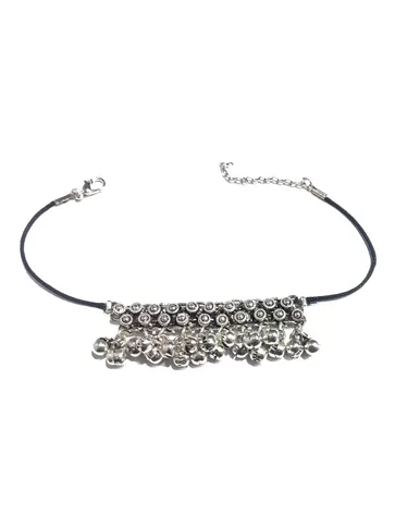 Western Thread Anklet in Black color - a299