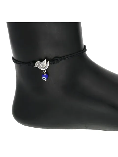 Western Thread Anklet in Blue color - a323_e