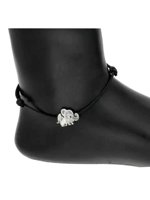 Western Thread Anklet in Black color - a343