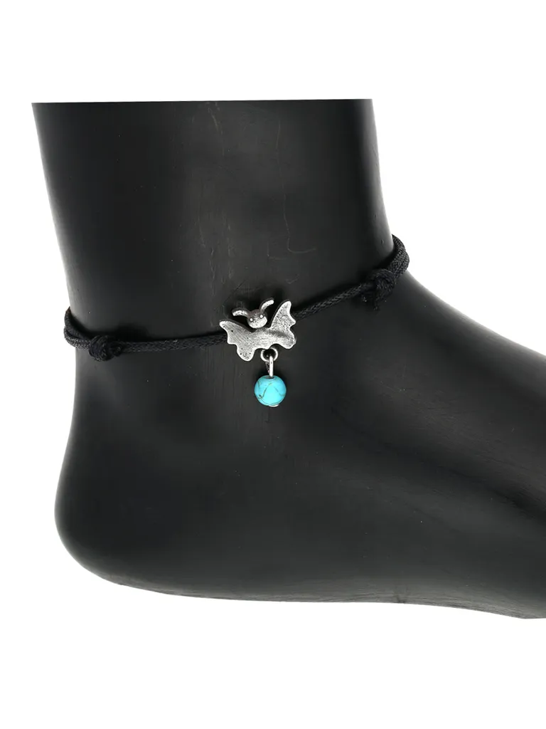 Western Thread Anklet in Mint color - a398