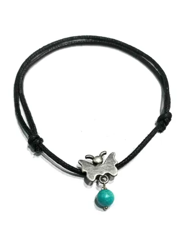 Western Thread Anklet in Mint color - a398