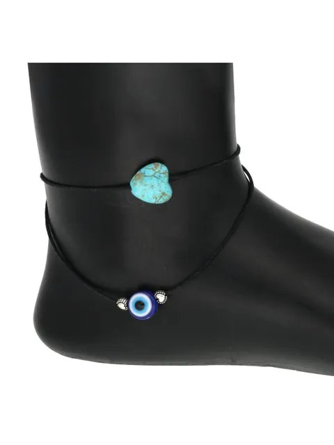 Western Thread Anklet in Blue color - a456