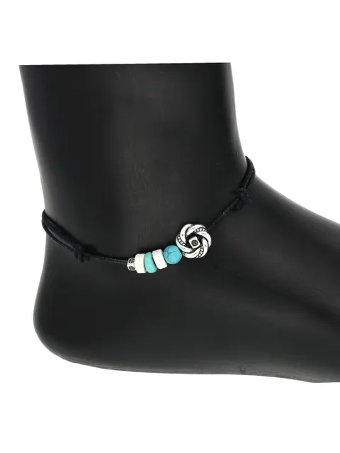 Western Thread Anklet in Sky Blue color - a485