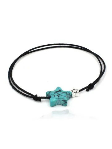 Western Thread Anklet in Sky Blue color - a487