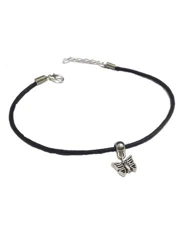 Western Thread Anklet in Black color - a91