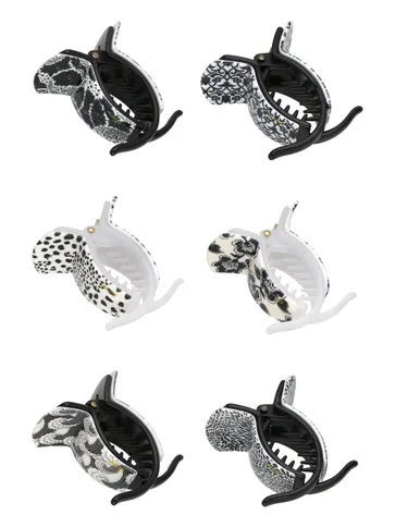 Honey Butterfly Clip in Black & White color - CNB40289