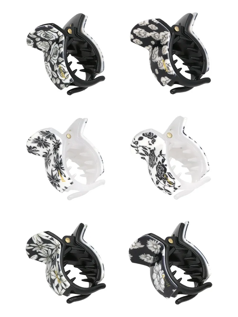 Honey Butterfly Clip in Black & White color - CNB40296