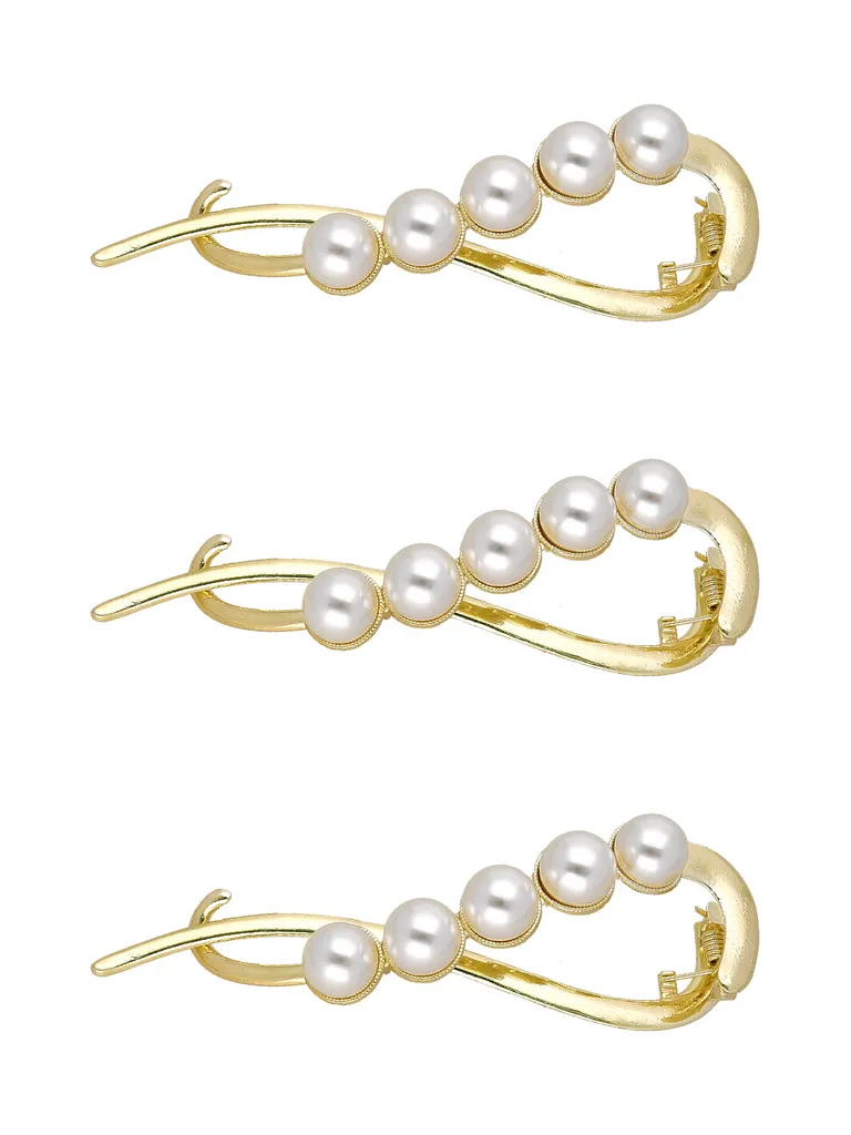 Fancy Hair Clip in Gold finish - CNB41354