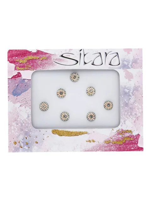 Traditional Bindis in White color - CNB41658