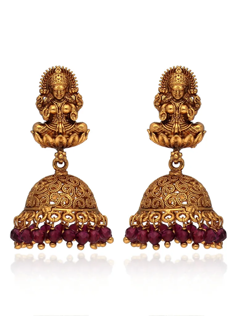 Temple Jhumka Earrings in Rajwadi finish - CNB31118