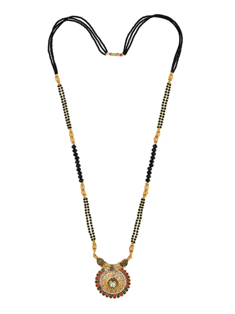 Double Line Mangalsutra in Gold finish - 6026