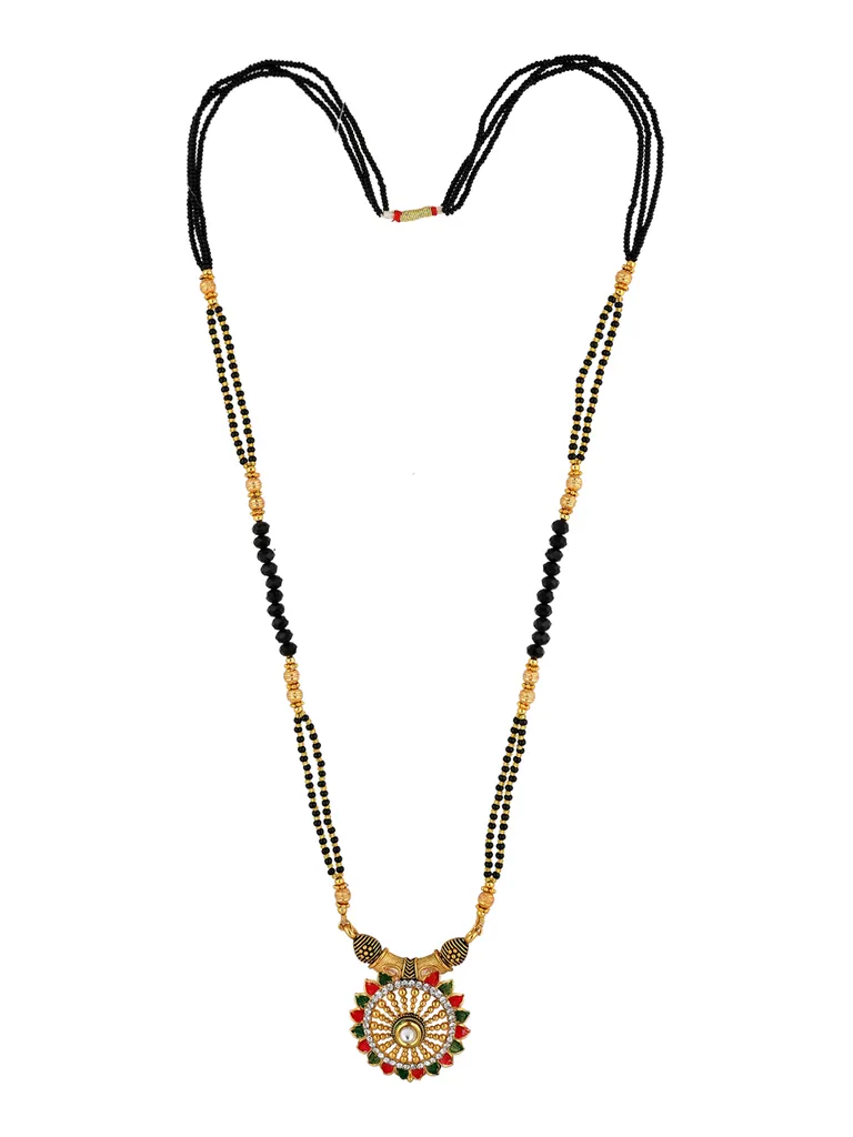 Double Line Mangalsutra in Gold finish - 6021