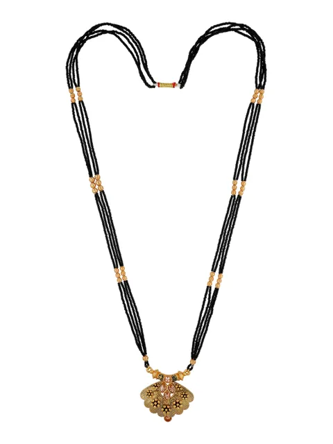 Double Line Mangalsutra in Oxidised Gold finish - SDX123