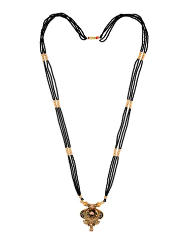 Double Line Mangalsutra in Oxidised Gold finish - SDX125