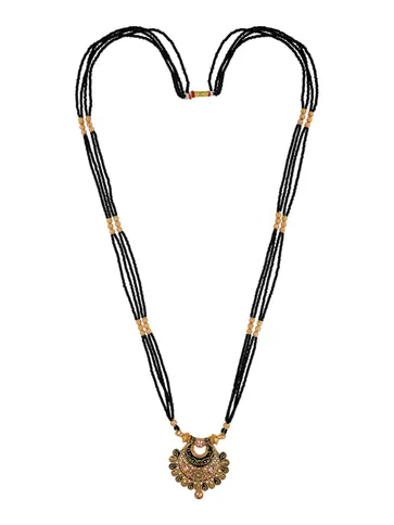 Double Line Mangalsutra in Oxidised Gold finish - SDX124