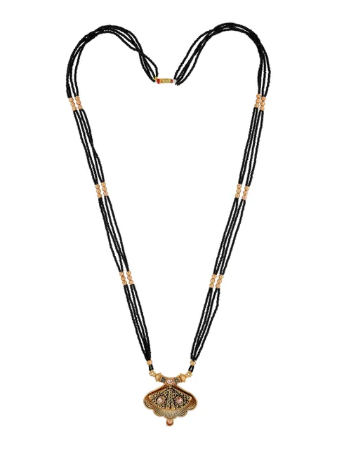 Double Line Mangalsutra in Oxidised Gold finish - SDX126