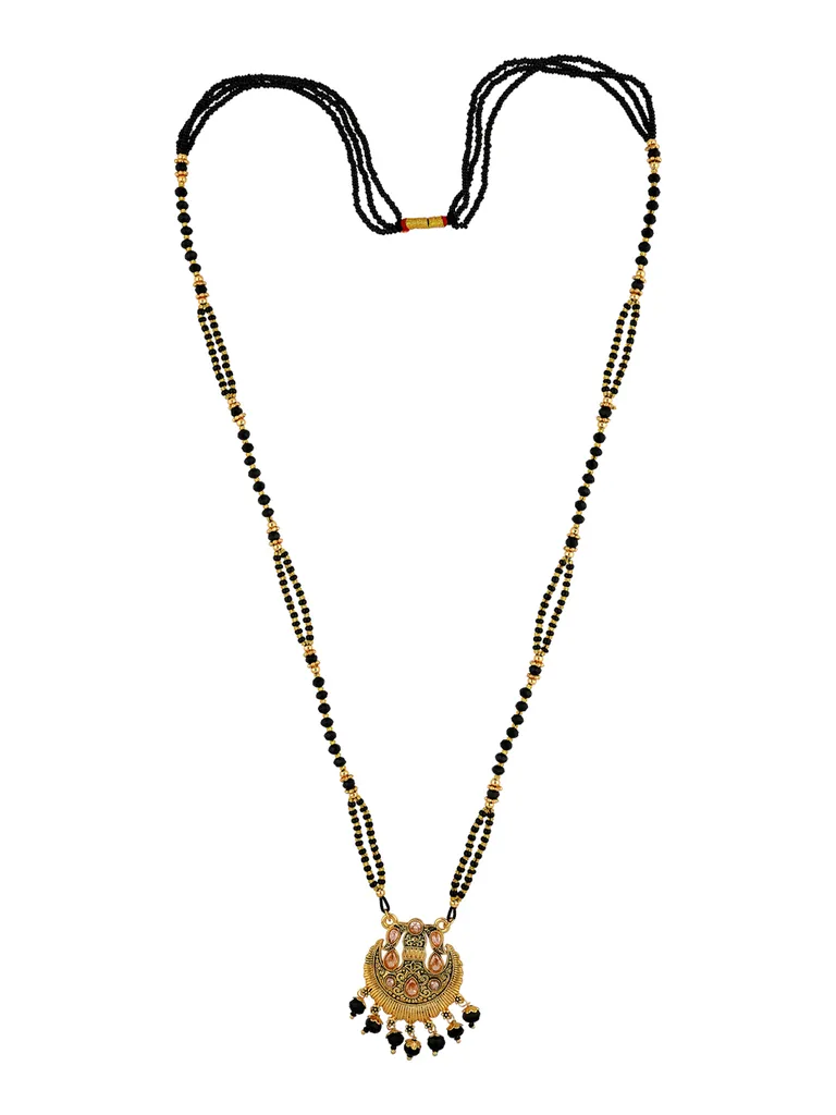 Double Line Mangalsutra in Oxidised Gold finish - M1