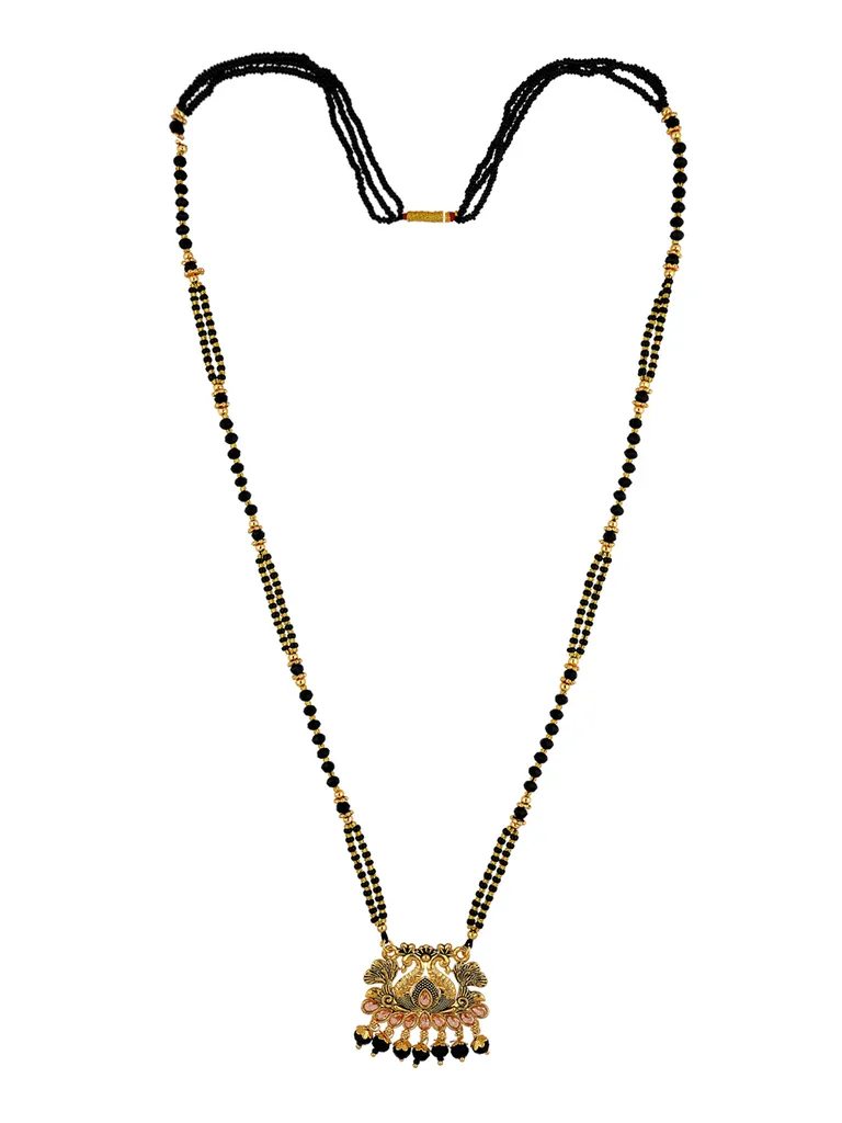Double Line Mangalsutra in Oxidised Gold finish - M2