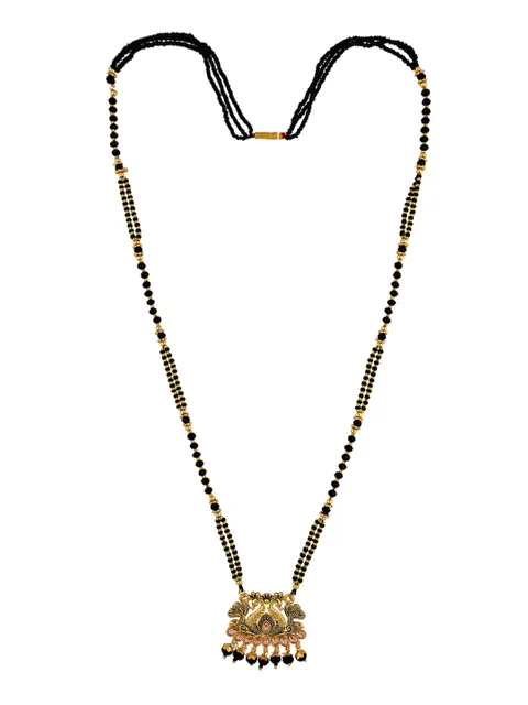 Double Line Mangalsutra in Oxidised Gold finish - M2
