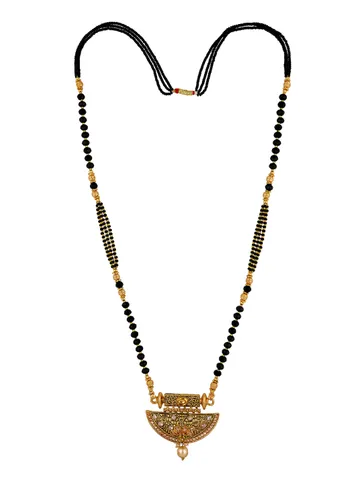 Double Line Mangalsutra in Oxidised Gold finish - MLF11