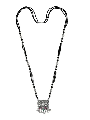 Double Line Mangalsutra in Oxidised Silver finish - SGH1