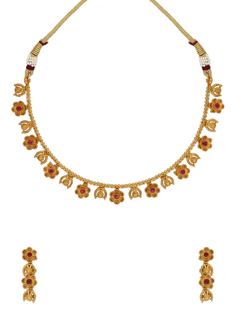 Antique Necklace Set in Gold finish - A2897