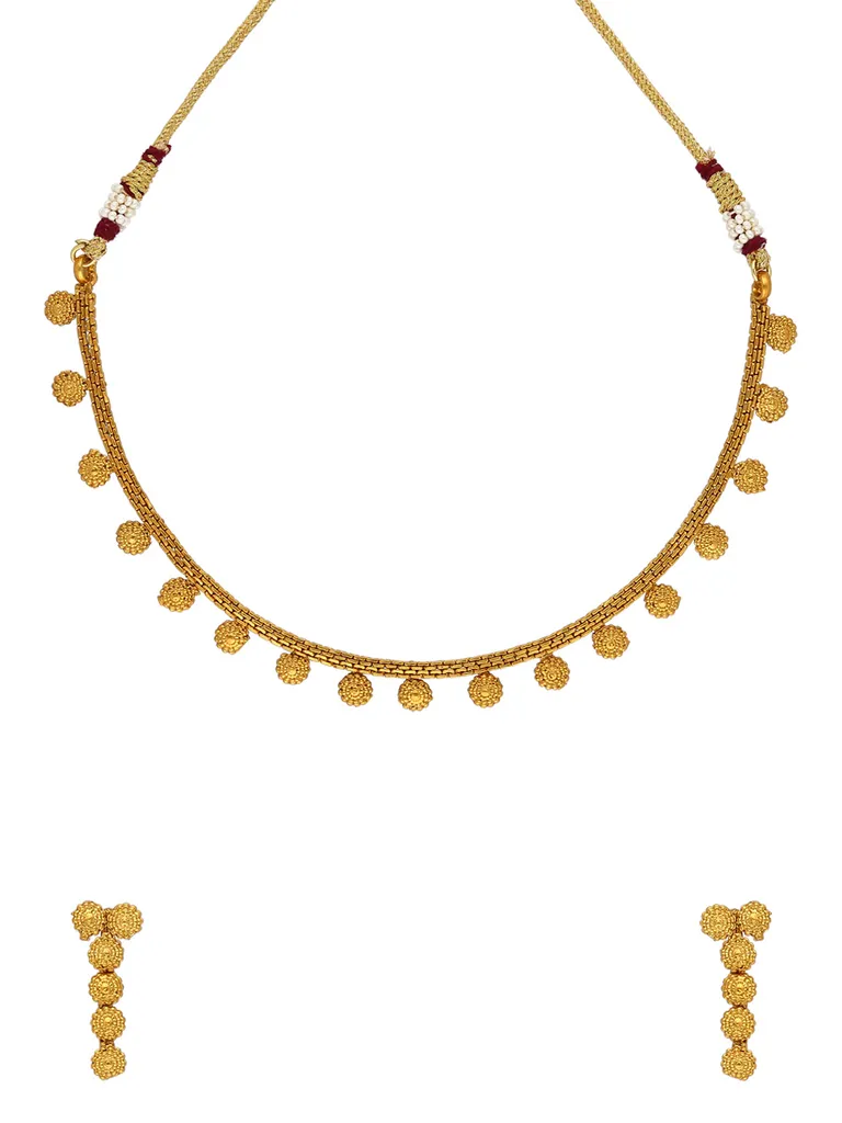 Antique Necklace Set in Gold color - A2909
