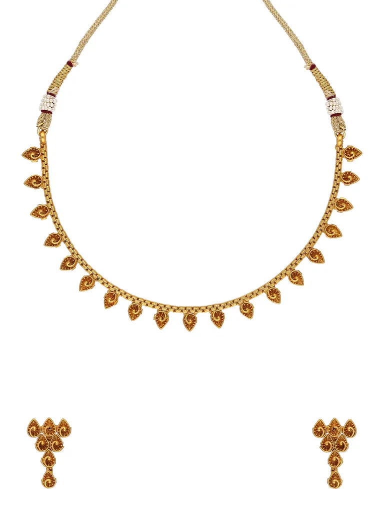 Antique Necklace Set in Gold finish - A2904