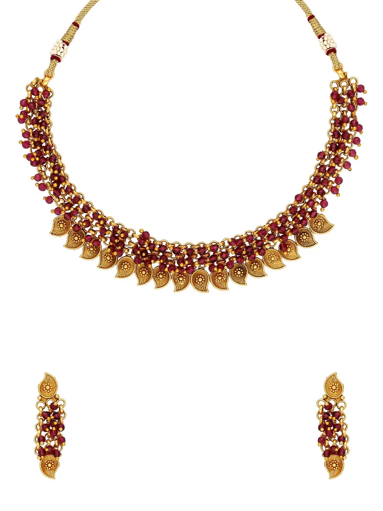 Antique Necklace Set in Rajwadi finish - A2838