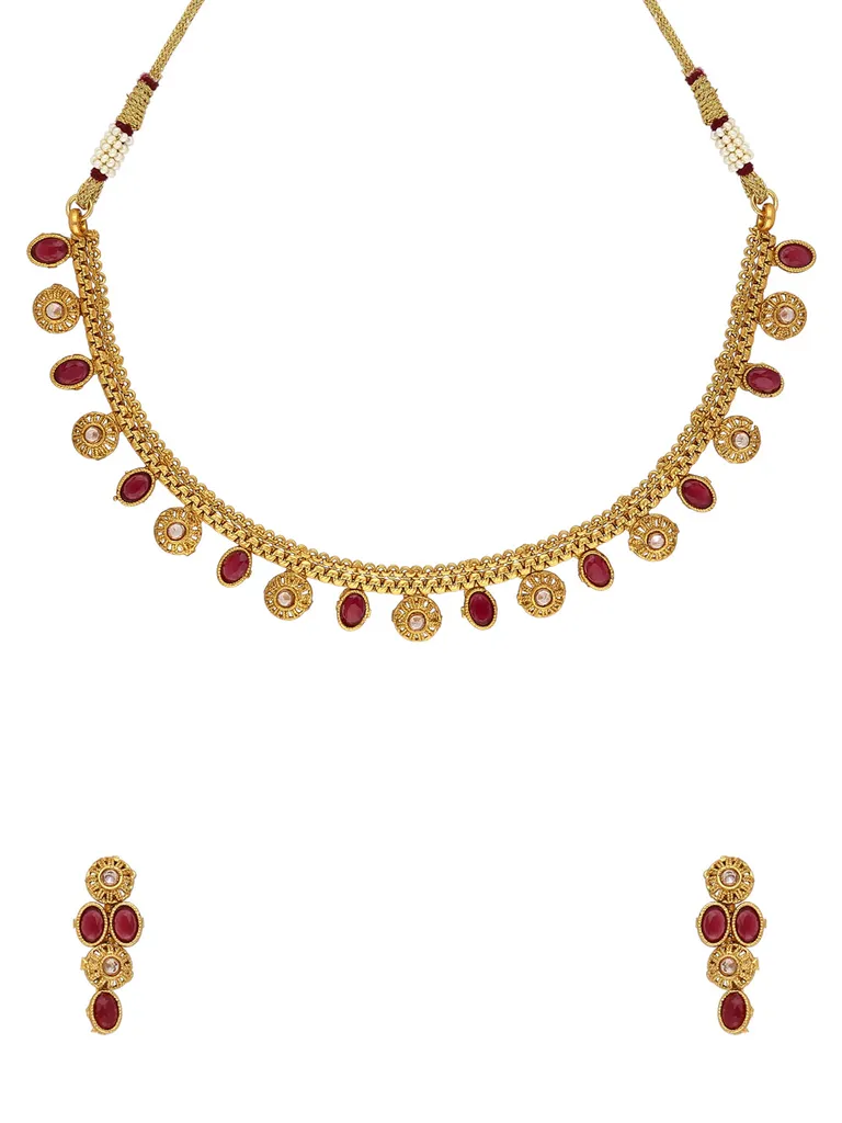 Antique Necklace Set in Gold finish - A2906
